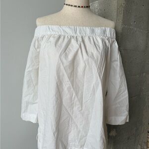Madewell White Elastic Waist Skirt